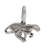 CARTIER 18K WHITE GOLD DIAMOND PANTHER CHARM