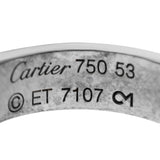 CARTIER 18K WHITE GOLD LOVE RING SIZE 53