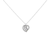 TIFFANY & CO. PLATINUM DIAMOND HEART PENDANT NECKLACE