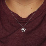 TIFFANY & CO. PLATINUM DIAMOND HEART PENDANT NECKLACE