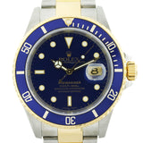 ROLEX SUBMARINER 16613 TWO TONE BLUE DIAL MENS WATCH