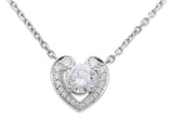 Cartier Diamond Heart Pendant Platinum