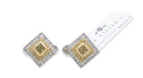 Beaudry Couture Collection White and Yellow Diamond Cufflinks Platinum and 18K Yellow Gold