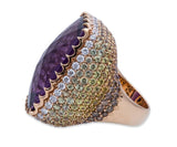 Crivelli Amethyst Diamond and Sapphire Ring 18K Rose Gold