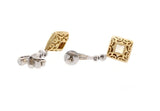 Beaudry Couture Collection Fancy Yellow Diamond Earrings 18K Yellow Gold & Platinum