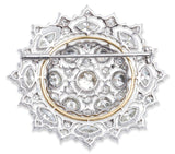 Buccellati Gold Diamond Brooch Pendant.