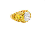 Van Cleef and Arpels 2.04 carat D VS1 and Fancy Yellow Diamonds Ring