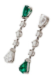 Emerald and Diamond Earrings Platinum