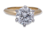 Tiffany & Co Diamond Solitair Ring 18K Yellow Gold & Platinum