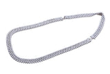 47.00 ct Diamond Necklace and Bracelet Set 18K White Gold