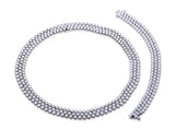 47.00 ct Diamond Necklace and Bracelet Set 18K White Gold