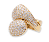 Cartier Le Ying Et Le Yang Diamond Pave Ring 18K Yellow Gold