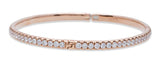 Diamond Bangle Bracelet 18K Rose Gold