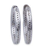 Odelia Diamond Hoop Earrings 3.52ct 18K White Gold