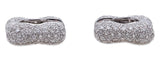 Salavetti Diamond Hoop Earrings 18K White Gold