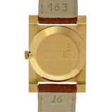 1950’s Jules Jurgensen 18k Gold Tank Strap Watch Custom Colored Turquoise Dial