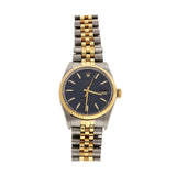 Men\'s Vintage Rolex 16013 Datejust 14k Stainless Steel Watch Blue Dial