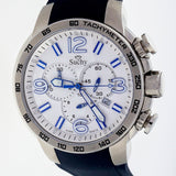 New Suchy Steel 48mm Chronograph Rubber Band Sapphire Crystal