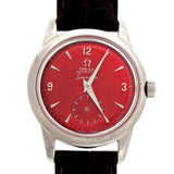 Omega Seamaster Automatic Steel Wrist Watch Custom Red Dial