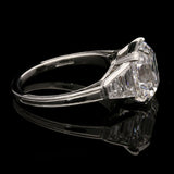 A STUNNING 4.21ct D VS2 OLD MINE ASSCHER CUT DIAMOND RING WITH TRAPEZOID DIAMOND SHOULDERS BY HANCOCKS