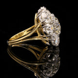 A STUNNING OLD EUROPEAN CUT DIAMOND CLUSTER RING OF OVER 10CTS BY HANCOCKS