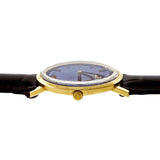 1960 Omega 18k Manual Wind Watch With Custom Colored Shiny Blue Dial