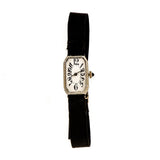 Art Deco 1925 Ladies White Gold Watch Ribbon Band