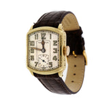 Art Deco 1939 Hamilton Green Gold Strap Watch Original Dial And Hands