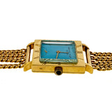 Audemars Piguet 1960 Wrist Watch Custom Color Light Blue Dial Custom Gold Band