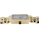 Cyma Wrist Watch Custom Diamond Pave Dial & Bezel Rim 14k Gold Mesh Band