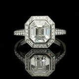 A BEAUTIFUL 2.38ct VINTAGE EMERALD-CUT DIAMOND AND PLATINUM RING BY HANCOCKS