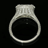 A BEAUTIFUL OVAL DIAMOND AND PLATINUM RING BY HANCOCKS