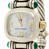 Vintage David Yurman Amethyst Silver 14k Gold Quartz Cable Watch
