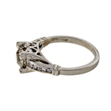 Antique Art Deco Old European Cut 1.01ct GIA Natural Light Brown Diamond Ring