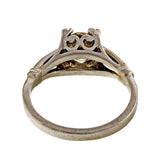 Antique Art Deco Old European Cut 1.01ct GIA Natural Light Brown Diamond Ring