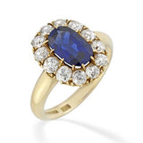 A Victorian sapphire and diamond cluster ring