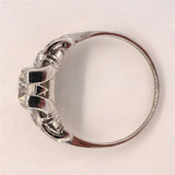 Art Deco Engagement Ring .65ct Platinum Diamond Vintage Ring