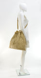 Chanel Bucket Beige Quilted Nylon XLarge Shoulder Bag