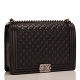 Chanel Black Quilted Lambskin Large Boy Bag