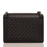 Chanel Black Quilted Lambskin Large Boy Bag