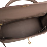 Hermes Etoupe Togo Kelly 32cm Gold Hardware