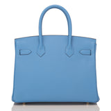 Hermes Blue Paradise Epsom Birkin 30cm Gold Hardware