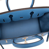 Hermes Blue Paradise Epsom Birkin 30cm Gold Hardware