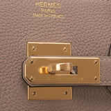 Hermes Gris Tourterelle Togo Birkin 35cm Gold Hardware