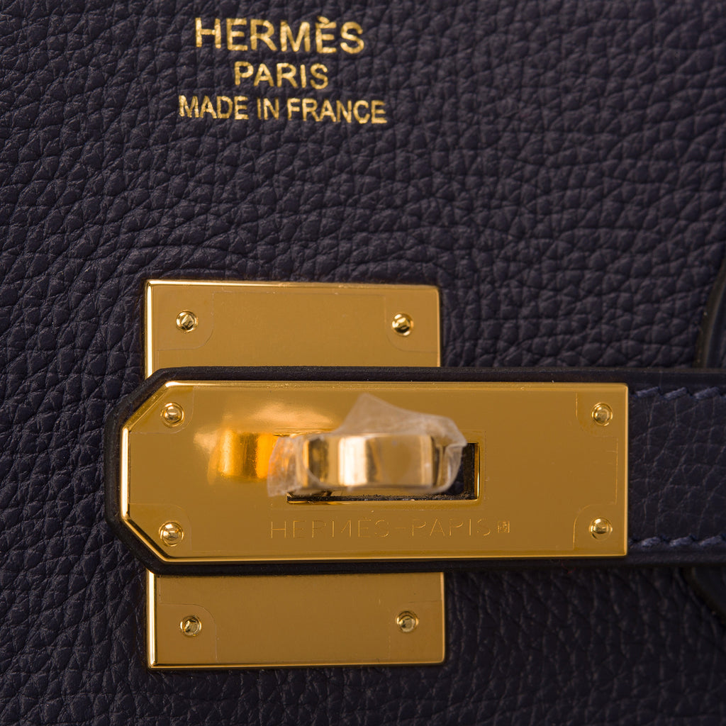 Hermes Blue Nuit Togo Birkin 35cm Gold Hardware