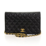 Classic Chanel Black Quilted Leather Shoulder Flap Bag