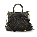 Louis Vuitton Neo Cabby MM Black Monogram Denim 2way Bag