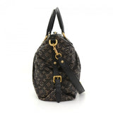 Louis Vuitton Neo Cabby MM Black Monogram Denim 2way Bag