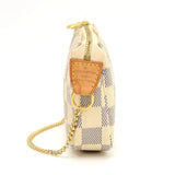 Louis Vuitton Mini Pochette Accessories Damier Azur Canvas Pouch Bag