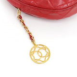 Vintage Chanel Red Quilted Leather Mini Hand Party Bag